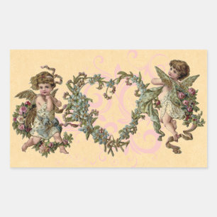 Autocollants vintages de féerie de Valentine