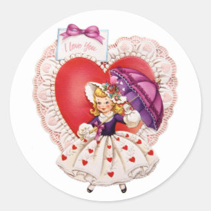 Autocollants vintages de Valentine