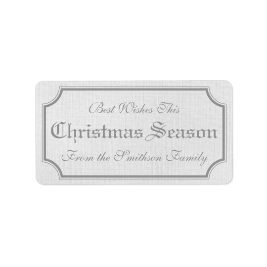 Autocollants vintages gris d'étiquette de cadeau d