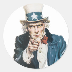 Autocollants Vintages "I Want You"