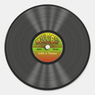 Autocollants vintages personnalisés de disque