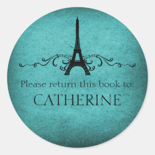 Autocollants vintages, Turquoises