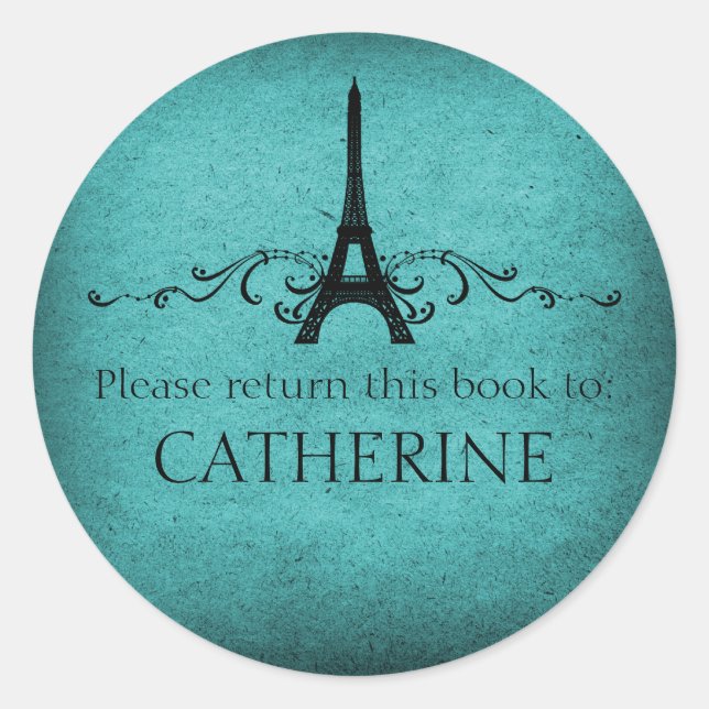 Autocollants vintages, Turquoises (Devant)