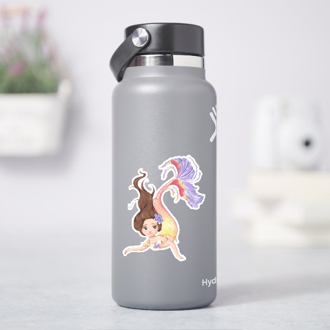 Autocollants vinyle de vie de sirène (HydroFlask)