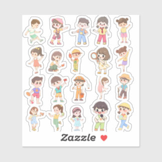 Autocollants vinyles d'activité pour enfants migno