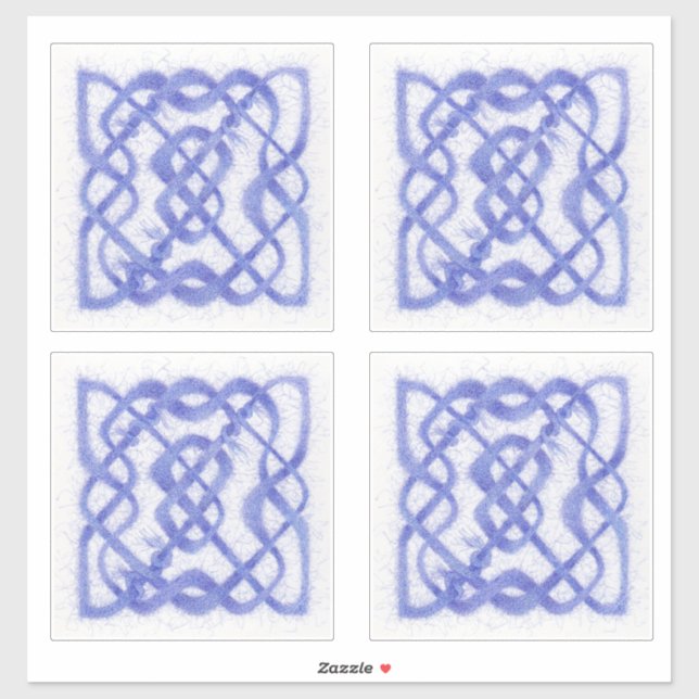 Autocollants vinyles NŒUD CELTIQUE VIOLET (4) (Feuille)