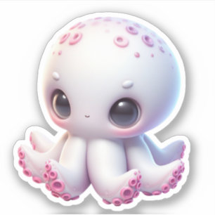 Autocollants vinyles sur mesure Pieuvre Mignonne