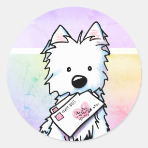 Autocollants Westie Love Letters