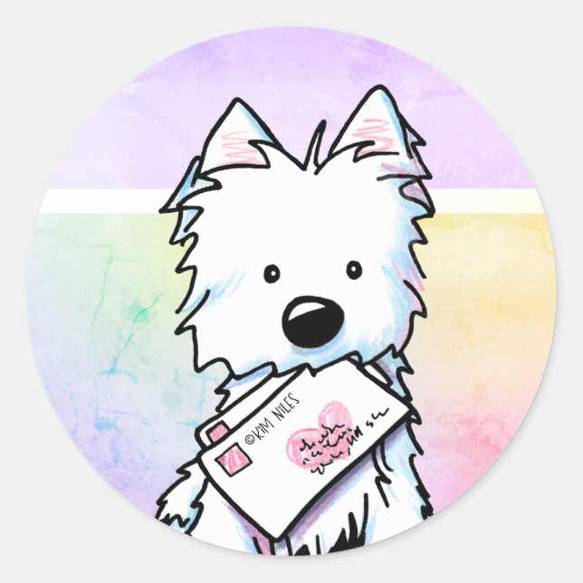 Autocollants Westie Love Letters (Devant)