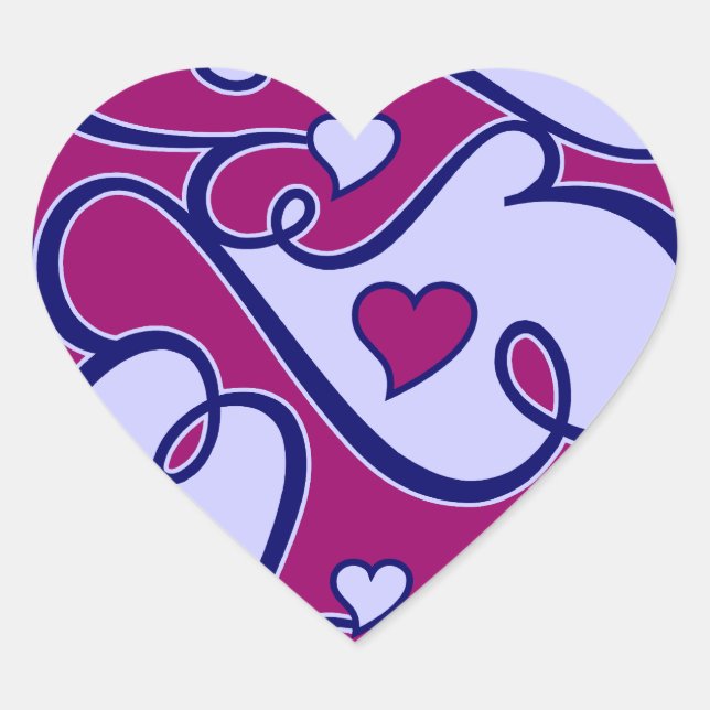 Autocollants Whimsical Hearts (Devant)