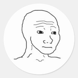 Autocollants Wojak (expression normale)