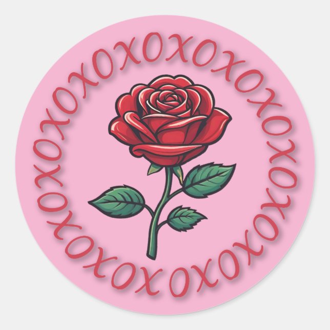 Autocollants XOXO Love Rose (Devant)