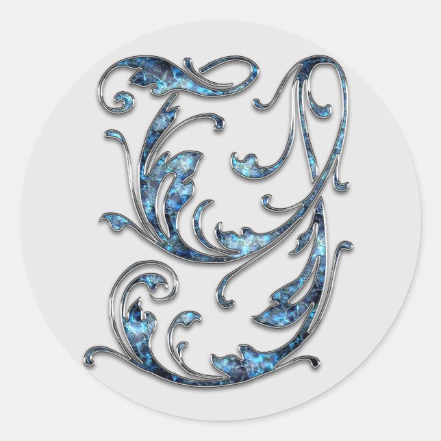 autocollants Y initiaux monogramme (Devant)