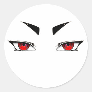 Autocollants yeux rouges vifs
