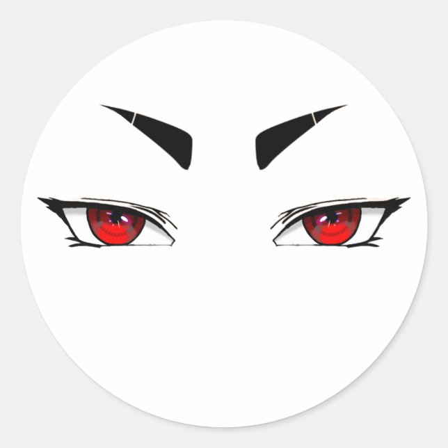 Autocollants yeux rouges vifs  (Devant)