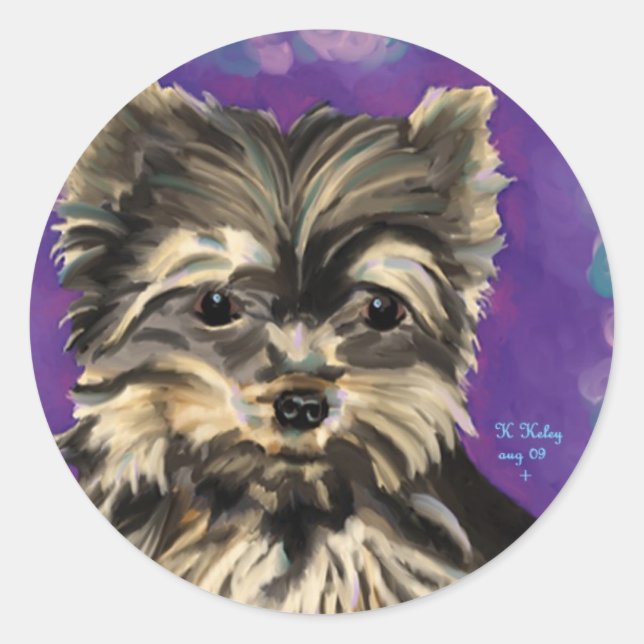 Autocollants Yorkie naturels (Devant)