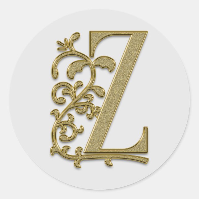 autocollants Z initiaux monogramme (Devant)