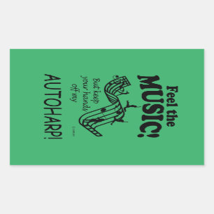 Autoharp Sentez La Musique Sticker Rectangulaire
