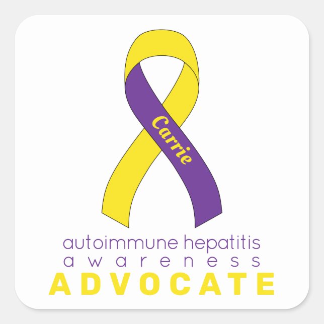 Autoimmune Hepatite Advocate Sticker Carré blanc (Devant)