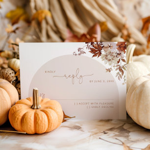 Automautomne mariage RSVP carte