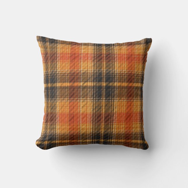 automne à damiers canapé motif coussin (Recto)