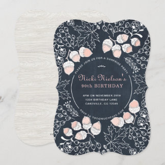 Automne Adulte Anniversaire Fête Invitation Jalon