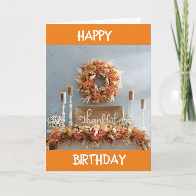 **AUTOMNE** ANNIVERSAIRE ET MERCI POUR LA CARTE ** (Devant)