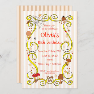 Automne Anniversaire Invitation fille