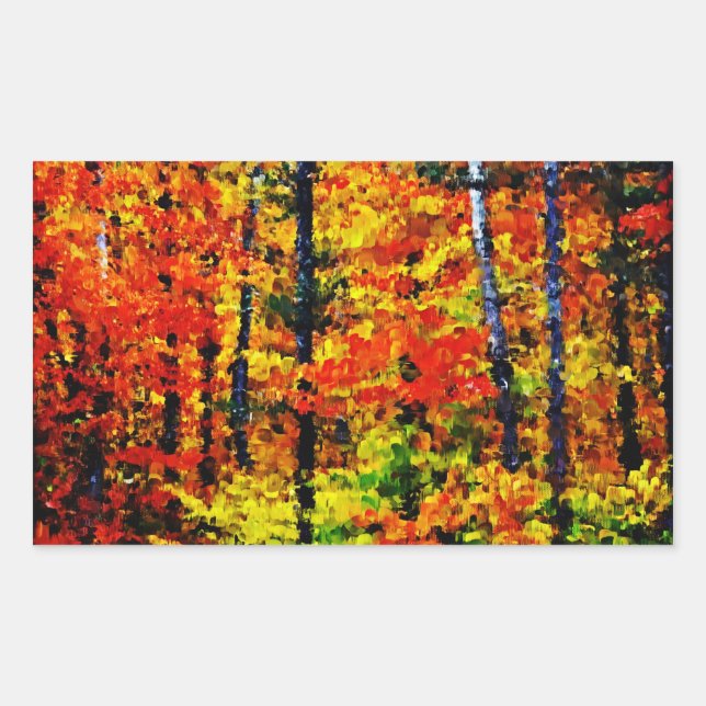 Automne après-midi - Stickers d'Art Peinture (Devant)