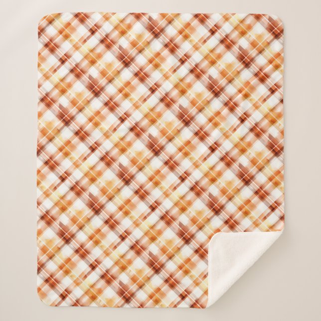 Automne Aquarelle d'automne Orange Plaid Motif (Devant)
