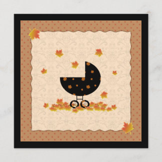 Automne Automne Baby showers Invitations Hommes Ne