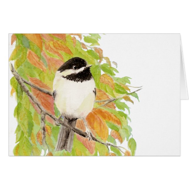 Automne, Automne, Chickadee, Nature des oiseaux (Devant horizontal)