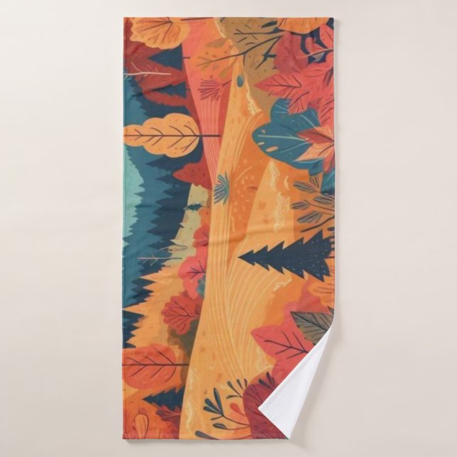 Automne/Automne/feuille/coloré (Serviette de bain)