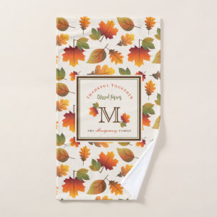 Automne/Automne Feuilles Famille Monogramme Action
