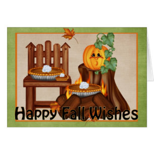 Automne Automne Scène Happy Automne Souhaits Carte