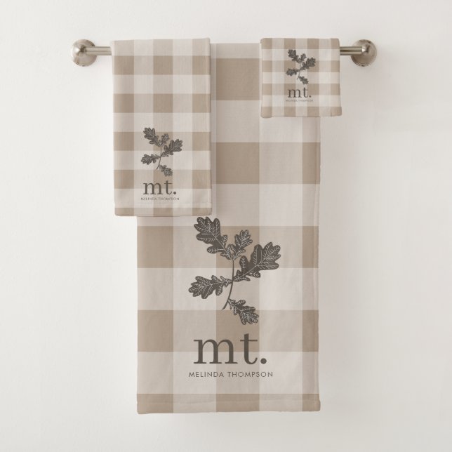 Automne Automne Taupe Plaid Moderne Foligramme Mon (En situation)
