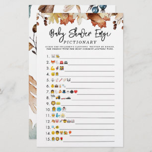 Automne Baby shower Emoji Jeu