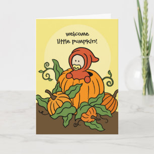 Automne Bienvenue Petit Citrouille Nouvelle carte 