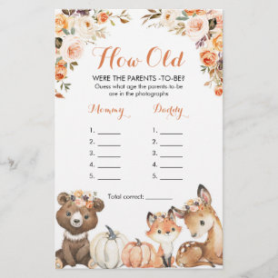 Automne Bois Oh Bébé Quel âge avaient les parents