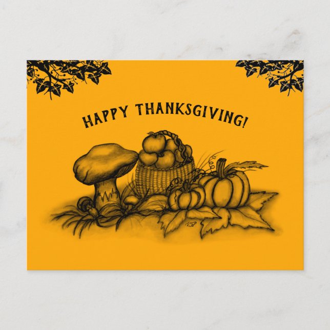 Automne, Bon thanksgiving ! Carte postale (Devant)