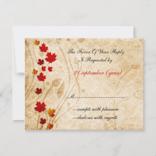 automne brun mariage cartes rsvp