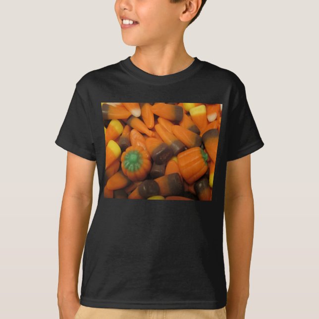 Automne Candy Corn Kids Dark T-shirt (Devant)