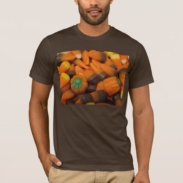 Automne Candy Corn Mens Crew T-Shirt (Devant)