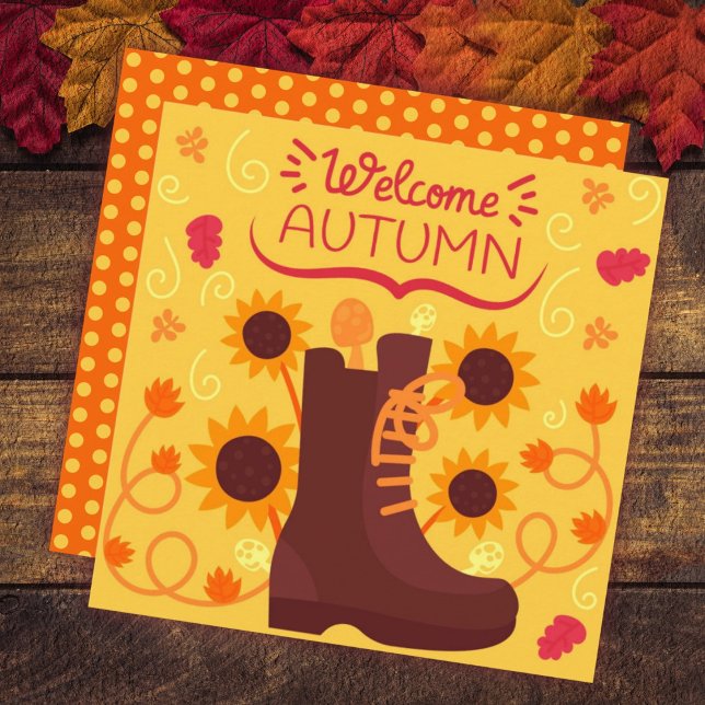 Automne Carte Appartement de voeux Automne (Créateur téléchargé)