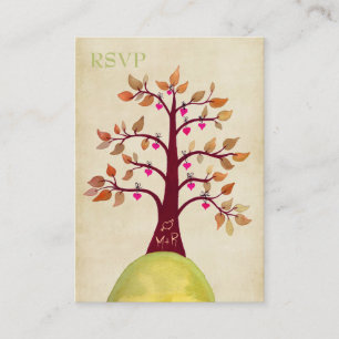 Automne Cartes RSVP Carving Wedding Coeur de l'aut