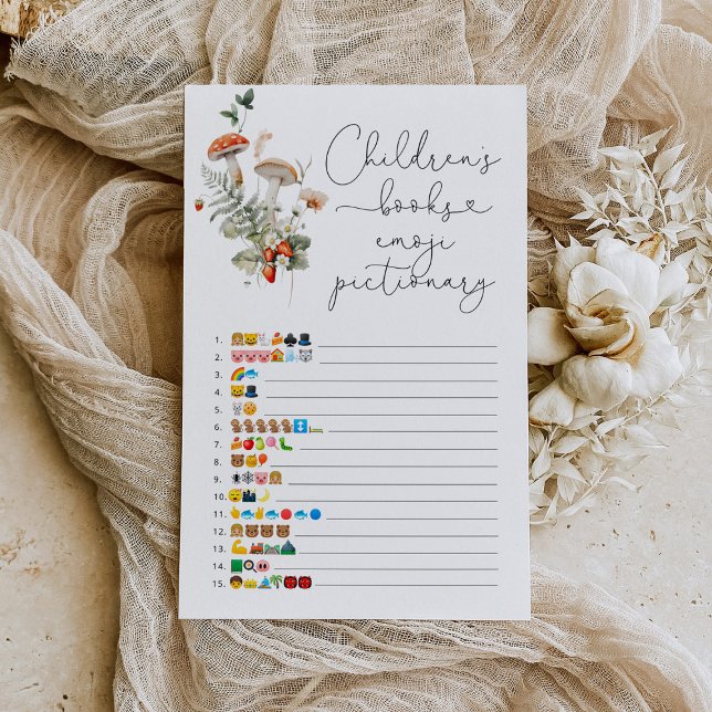 Automne champignons enfants livres émoji pictionar (Créateur téléchargé)