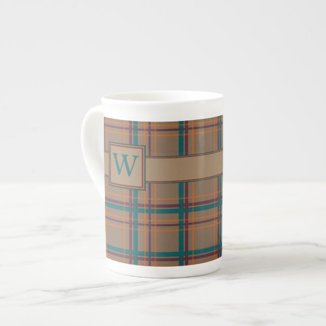 Automne Chic Plaid Spécialité Mug (Devant gauche)