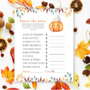Automne citrouille - Devinez le prix! Jeu