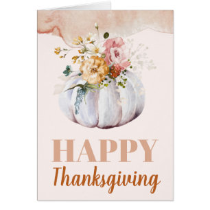 Automne Citrouille Thanksgiving Carte de voeux