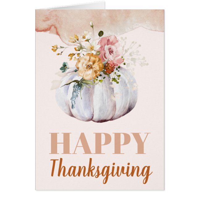 Automne Citrouille Thanksgiving Carte de voeux (Devant)